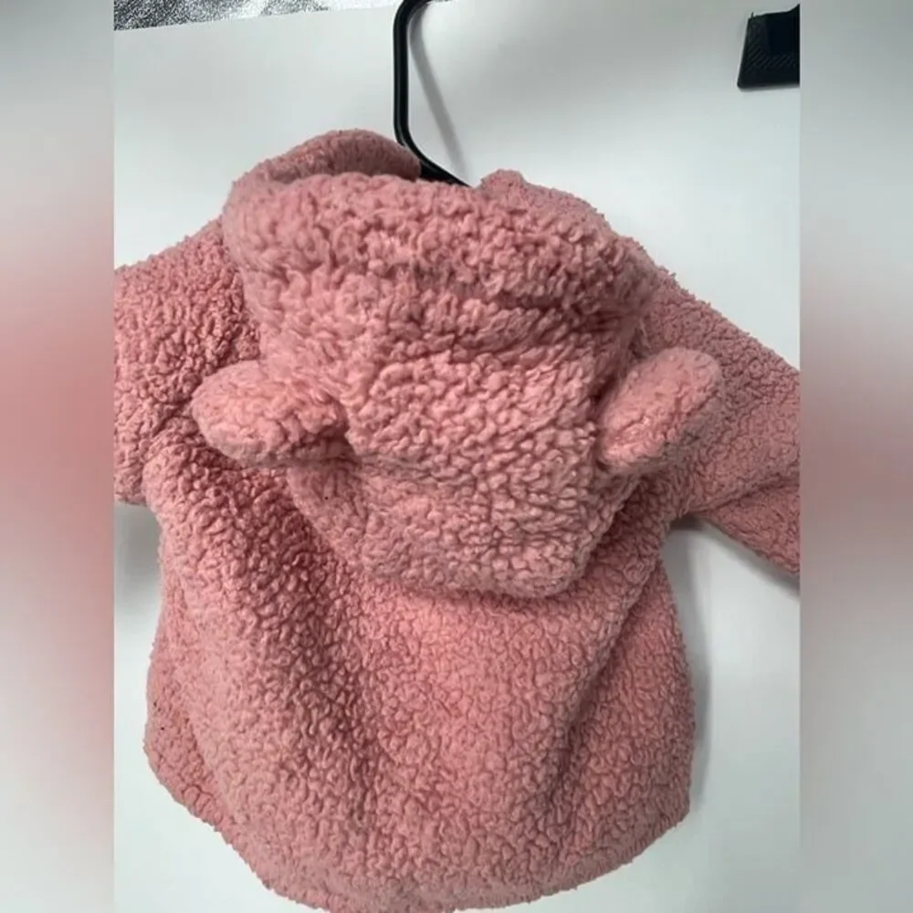 Carters infant‎ fuzzy pink jacket 6 months